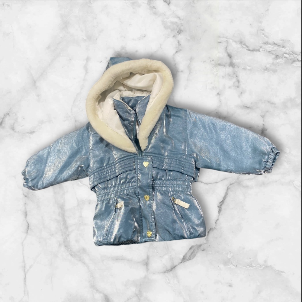 Outdoor kids 2t metallic blue with hood